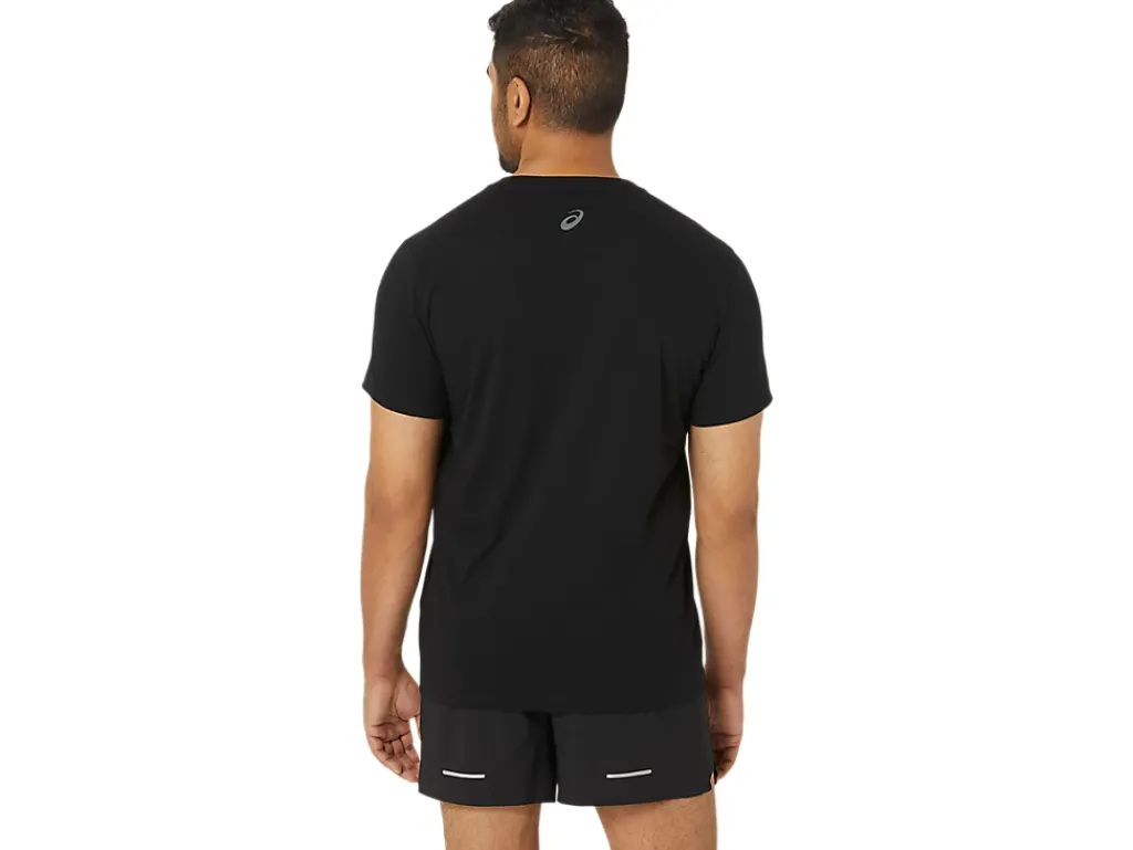 Shirts met korte mouwen|Bovenkleding>ASICS CHEST LOGO SS TEE Performance Black/Graphite Grey
