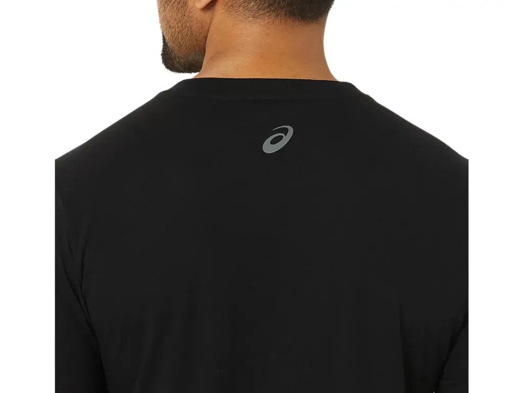 Shirts met korte mouwen|Bovenkleding>ASICS CHEST LOGO SS TEE Performance Black/Graphite Grey