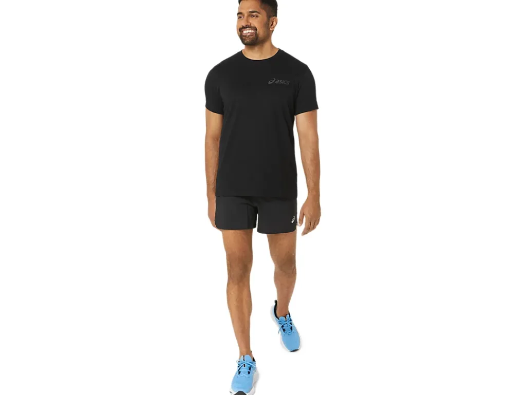 Shirts met korte mouwen|Bovenkleding>ASICS CHEST LOGO SS TEE Performance Black/Graphite Grey