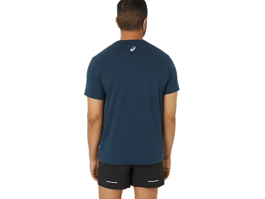Shirts met korte mouwen|Bovenkleding>ASICS CHEST LOGO SS TEE French Blue/Brilliant White