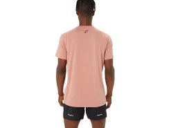 Shirts met korte mouwen|Bovenkleding>ASICS CHEST LOGO SS TEE Umeboshi/Antique Red