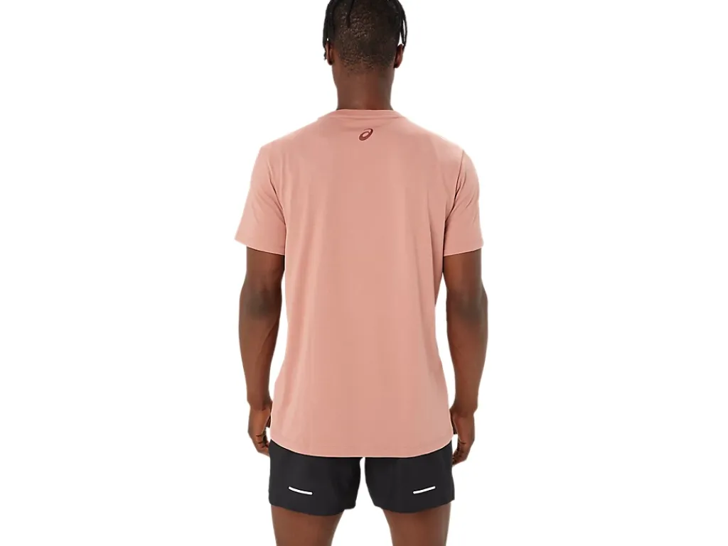 Shirts met korte mouwen|Bovenkleding>ASICS CHEST LOGO SS TEE Umeboshi/Antique Red