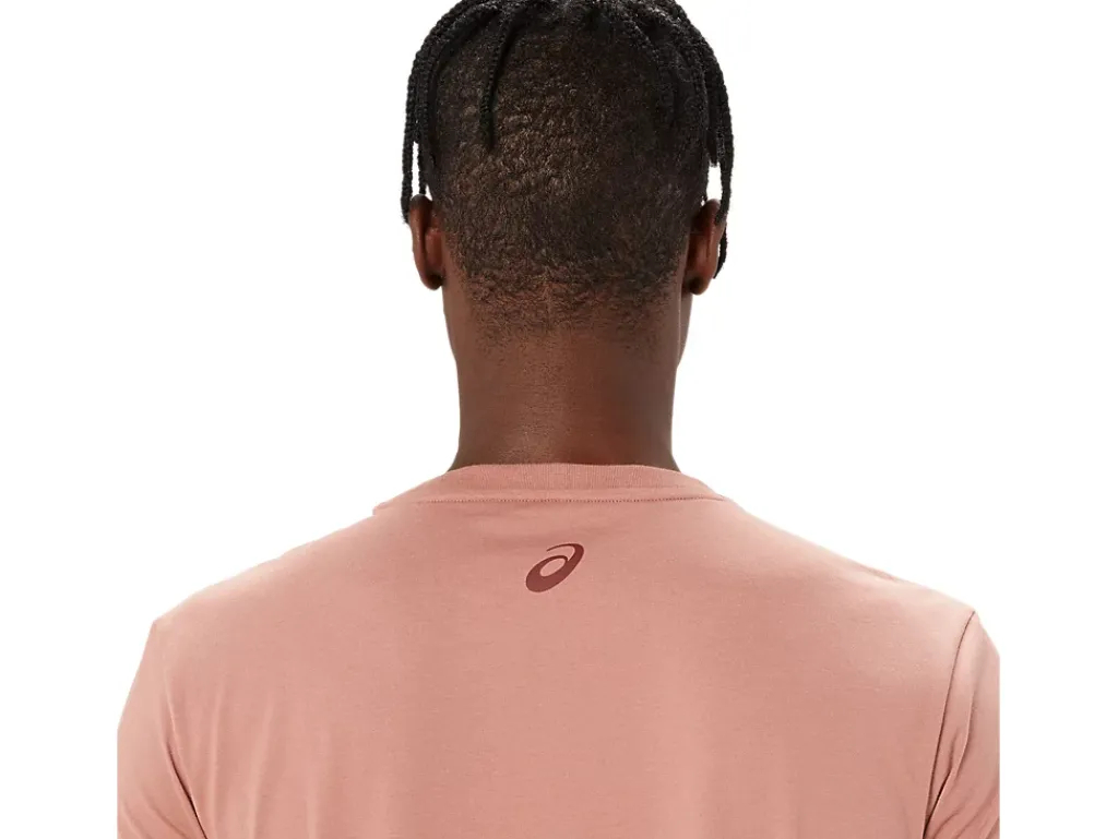Shirts met korte mouwen|Bovenkleding>ASICS CHEST LOGO SS TEE Umeboshi/Antique Red