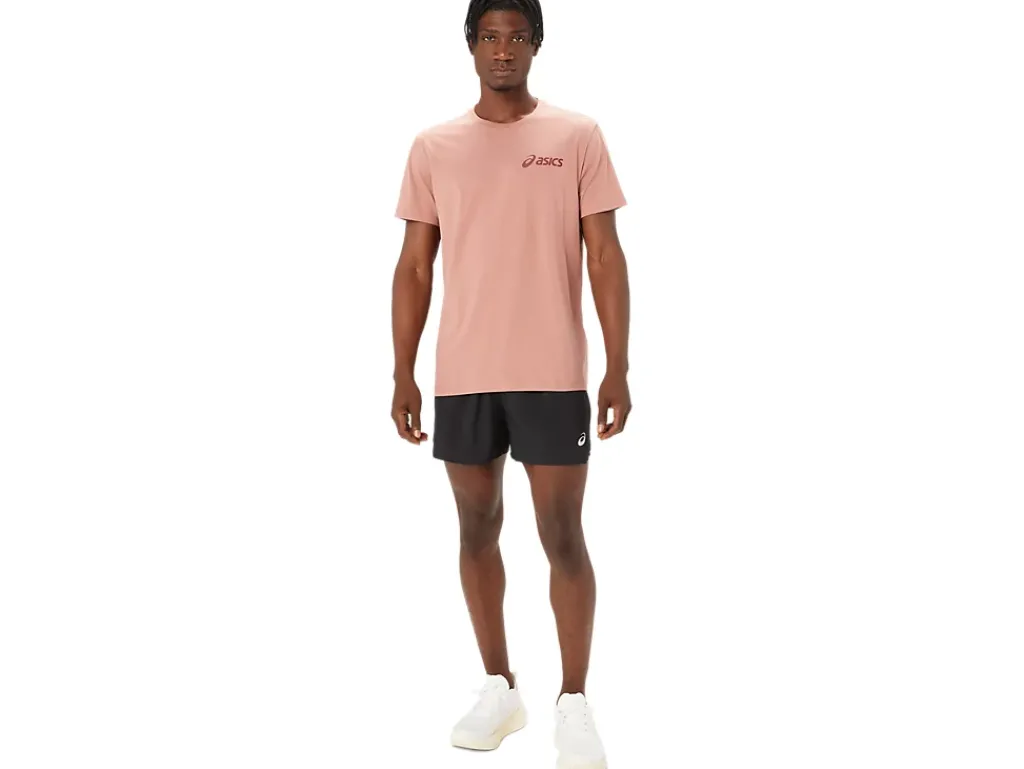 Shirts met korte mouwen|Bovenkleding>ASICS CHEST LOGO SS TEE Umeboshi/Antique Red