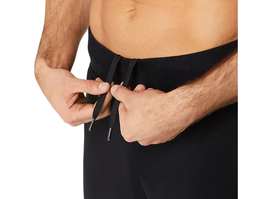 Broek|Broeken>ASICS LOGO SWEATPANT Performance Black/Graphite Grey
