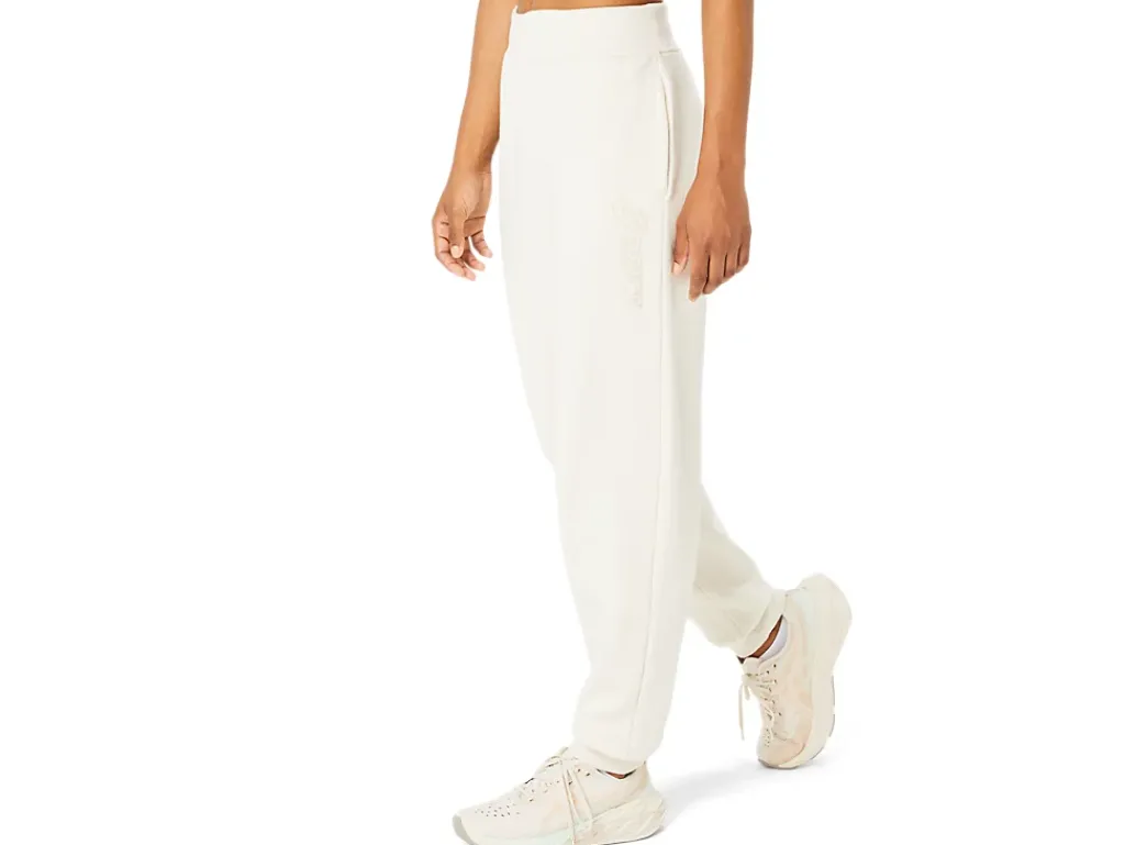 Broek|Broeken>ASICS LOGO SWEATPANT Birch