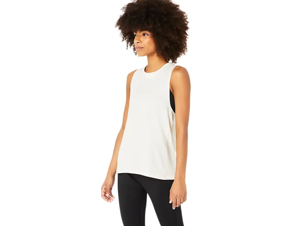 Shirts met korte mouwen|Tanktops>ASICS LOGO TANK Birch