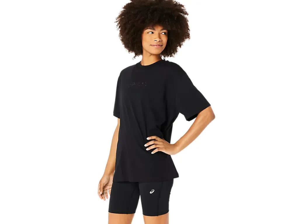 Shirts met korte mouwen|Bovenkleding>ASICS LOGO TEE Performance Black