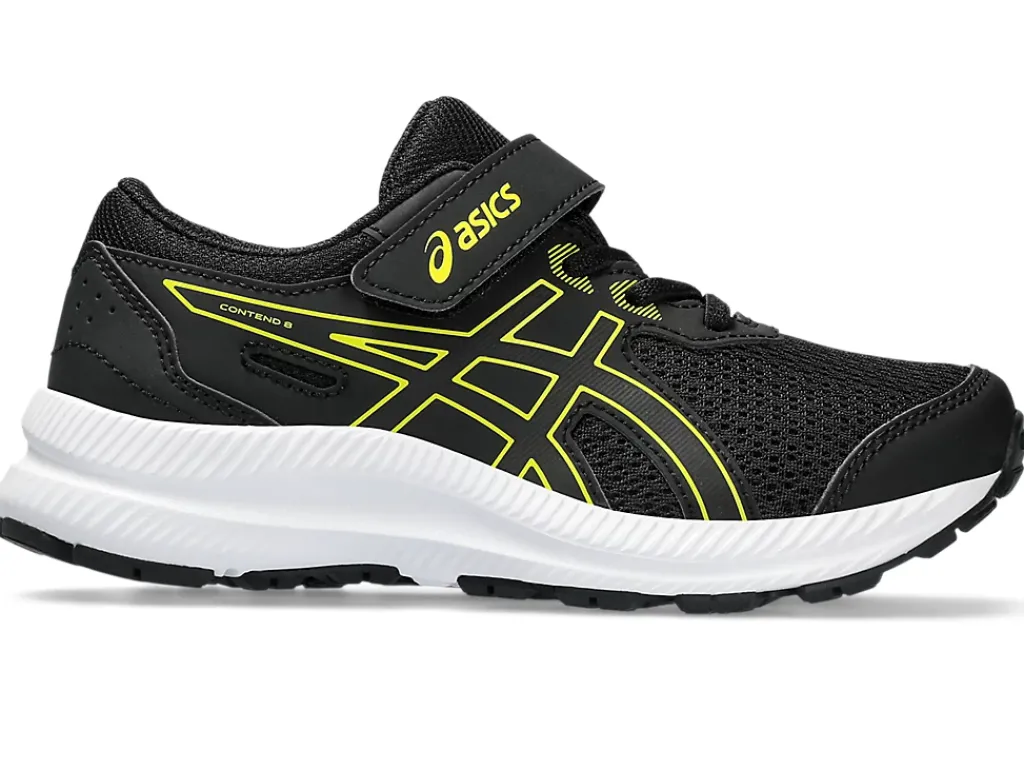 Hardloopschoenen|Hardlopen>ASICS CONTEND 8 PS Black/Bright Yellow