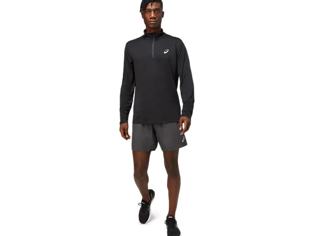 Kleding|Hardlopen>ASICS CORE LS 1/2 ZIP TOP Performance Black