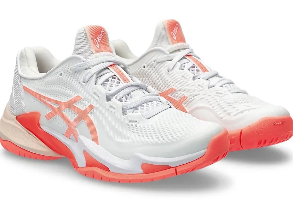 COURT FF™|Tennisschoenen>ASICS COURT FF 3 White/Sun Coral