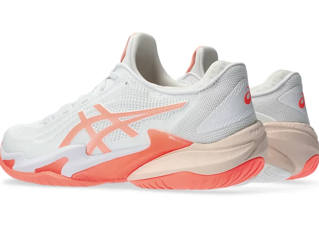 COURT FF™|Tennisschoenen>ASICS COURT FF 3 White/Sun Coral