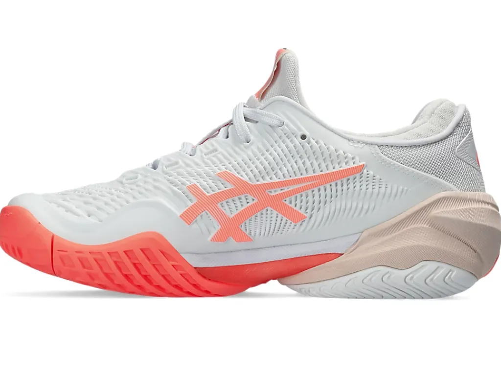 COURT FF™|Tennisschoenen>ASICS COURT FF 3 White/Sun Coral