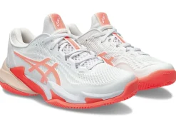 COURT FF™|Tennisschoenen>ASICS COURT FF 3 CLAY White/Sun Coral