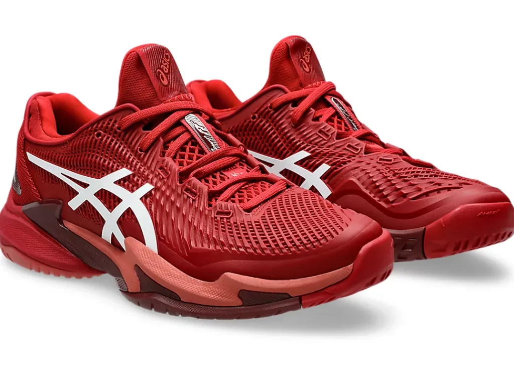 COURT FF™|Tennisschoenen>ASICS COURT FF 3 NOVAK Cranberry/White
