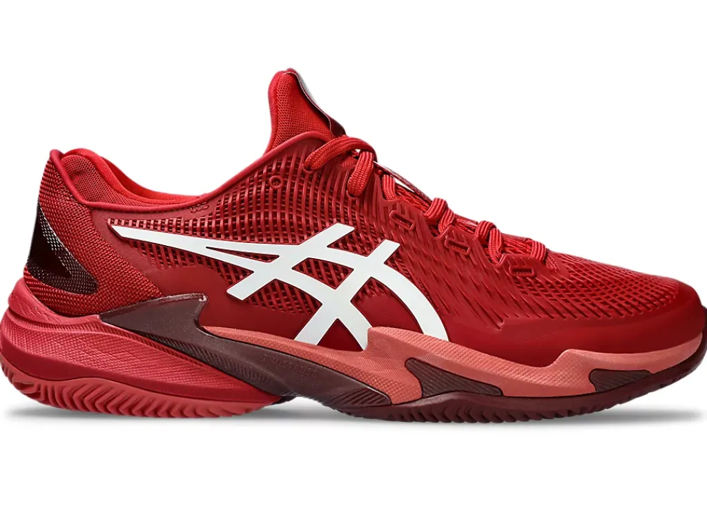 Tennisschoenen|COURT FF™>ASICS COURT FF 3 NOVAK CLAY Cranberry/White