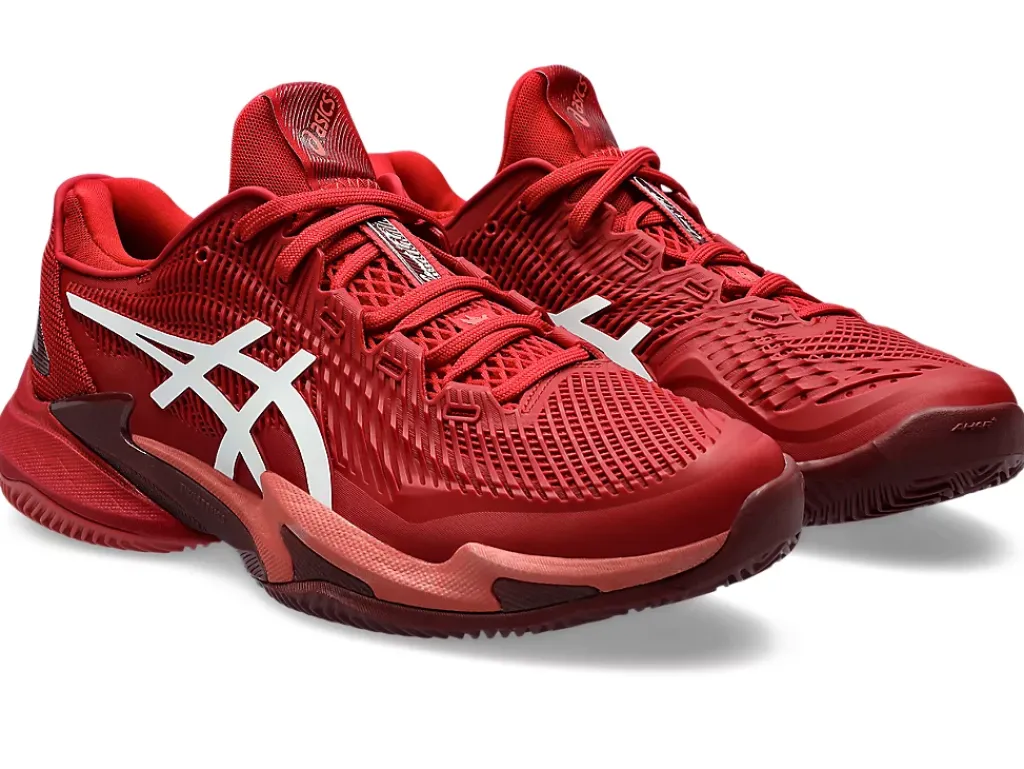 Tennisschoenen|COURT FF™>ASICS COURT FF 3 NOVAK CLAY Cranberry/White