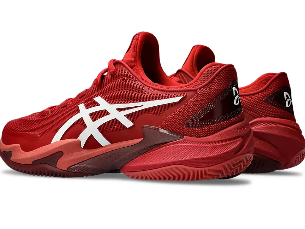Tennisschoenen|COURT FF™>ASICS COURT FF 3 NOVAK CLAY Cranberry/White