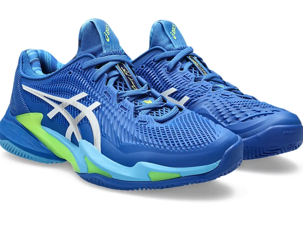 COURT FF™|Tennisschoenen>ASICS COURT FF 3 NOVAK CLAY Tuna Blue/White