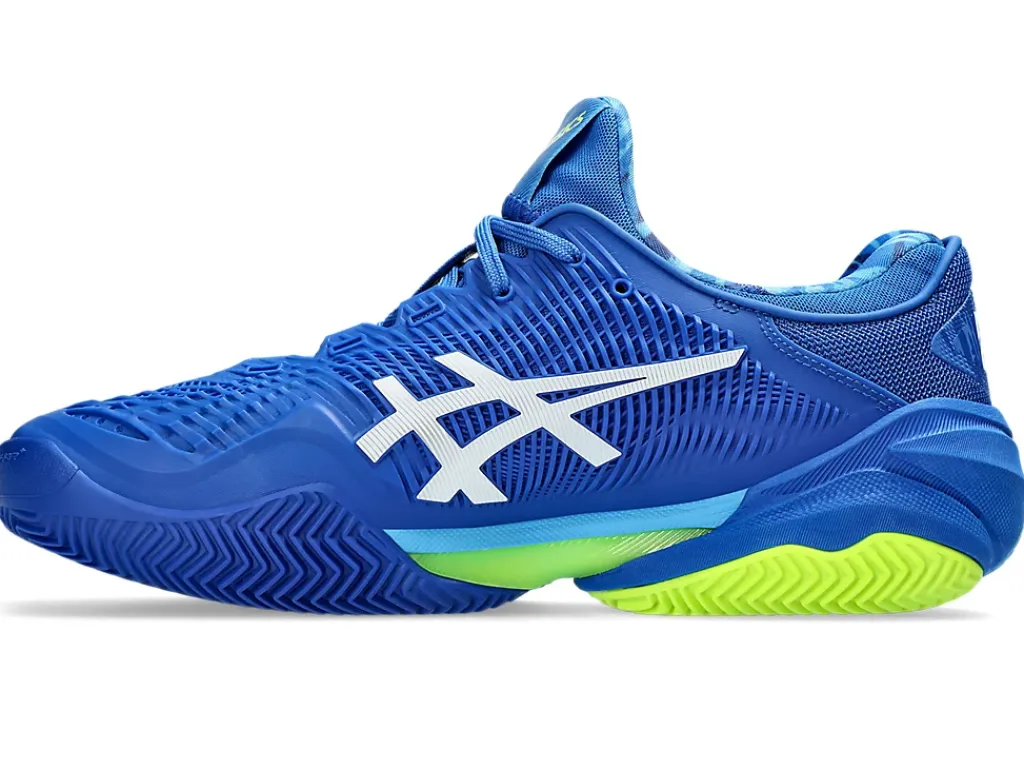 COURT FF™|Tennisschoenen>ASICS COURT FF 3 NOVAK CLAY Tuna Blue/White