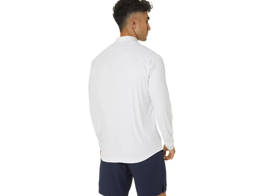 Kleding|Tennis>ASICS COURT LS ZIP TOP Brilliant White/Brilliant White