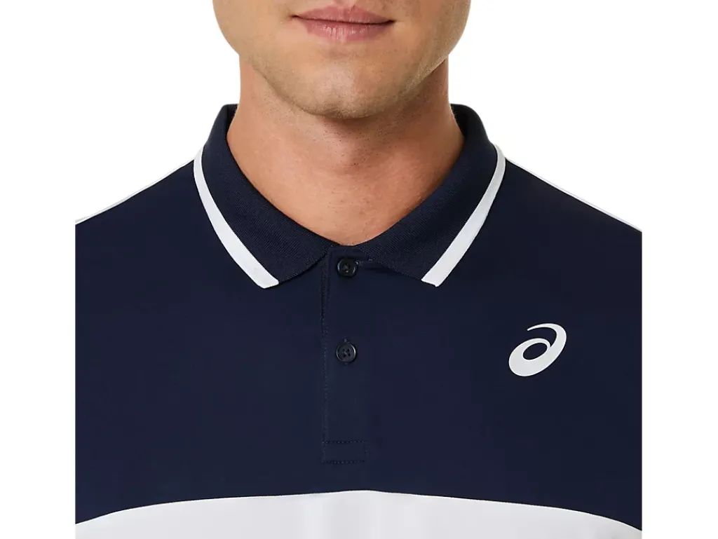Kleding|Tennis>ASICS COURT POLO SHIRT Brilliant White/Midnight