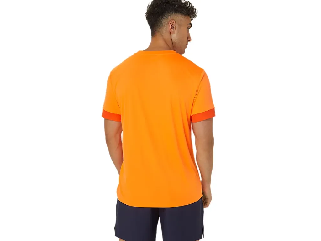 Kleding|Shirts met korte mouwen>ASICS COURT SS TOP Shocking Orange/Koi