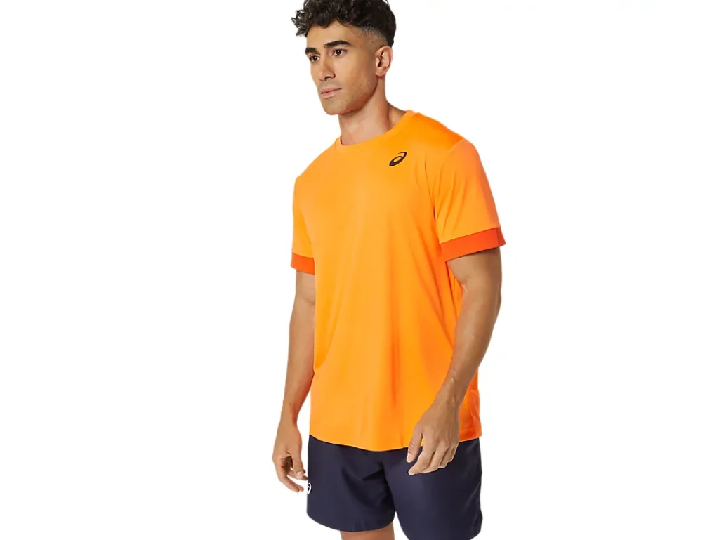 Kleding|Shirts met korte mouwen>ASICS COURT SS TOP Shocking Orange/Koi
