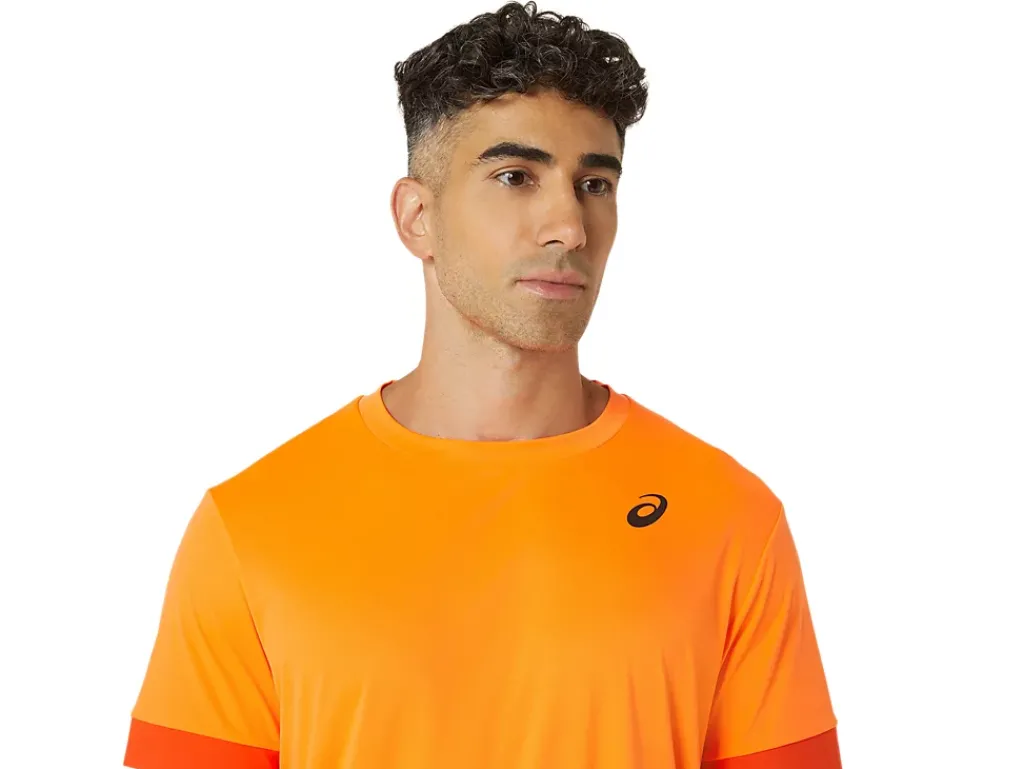 Kleding|Shirts met korte mouwen>ASICS COURT SS TOP Shocking Orange/Koi