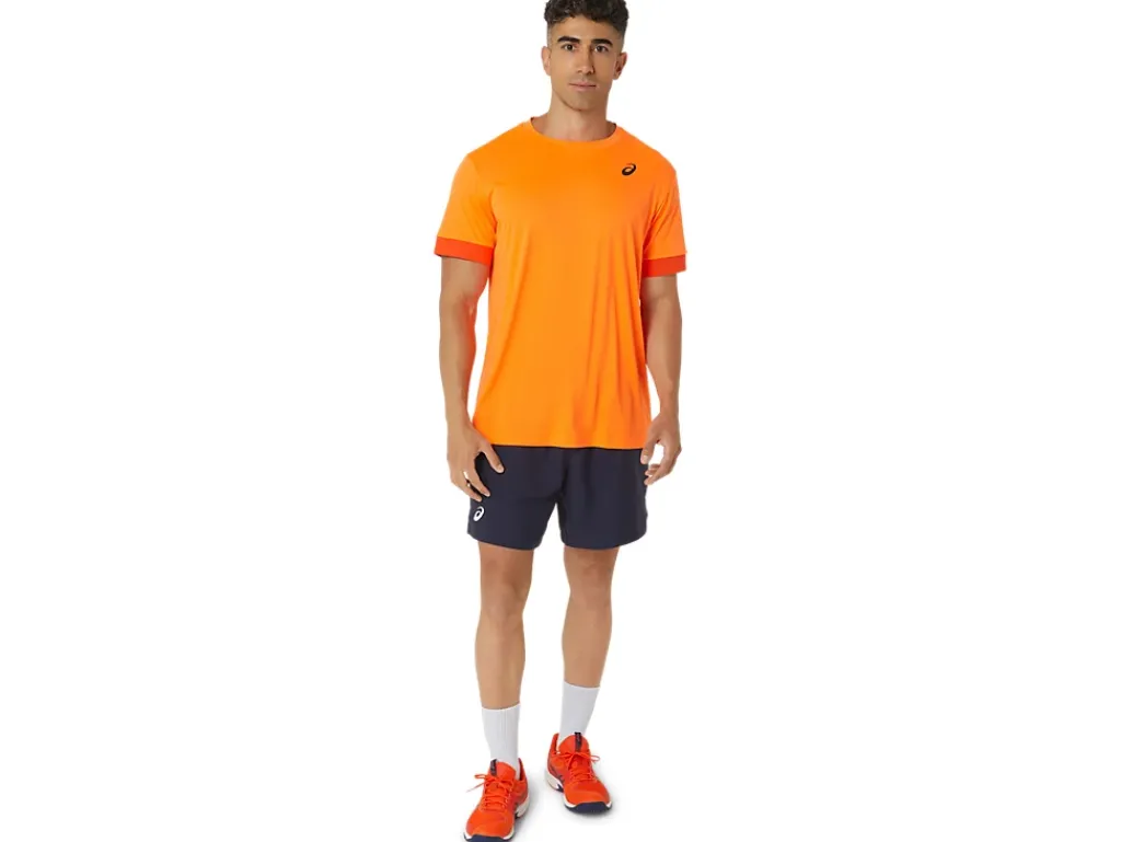 Kleding|Shirts met korte mouwen>ASICS COURT SS TOP Shocking Orange/Koi