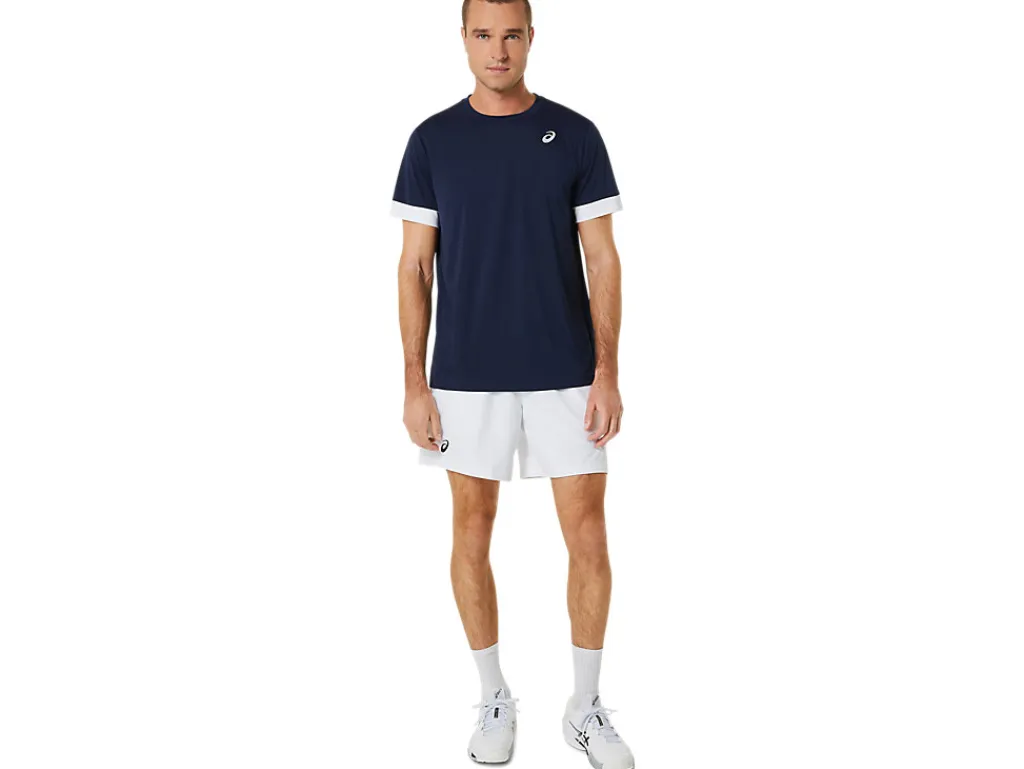 Kleding|Tennis>ASICS COURT SS TOP Midnight/Brilliant White