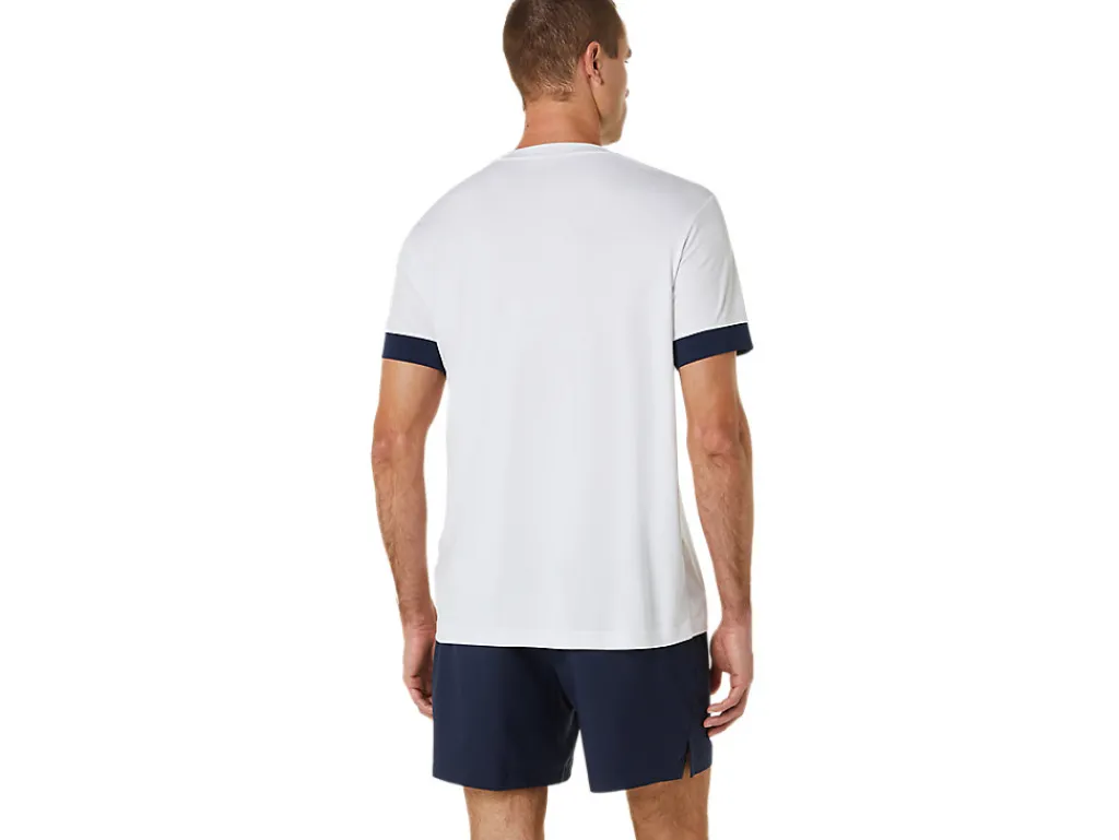 Kleding|Tennis>ASICS COURT SS TOP Brilliant White/Midnight
