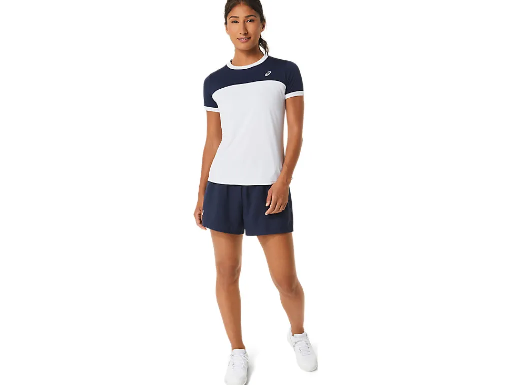 Kleding|Tennis>ASICS COURT SS TOP Brilliant White/Midnight