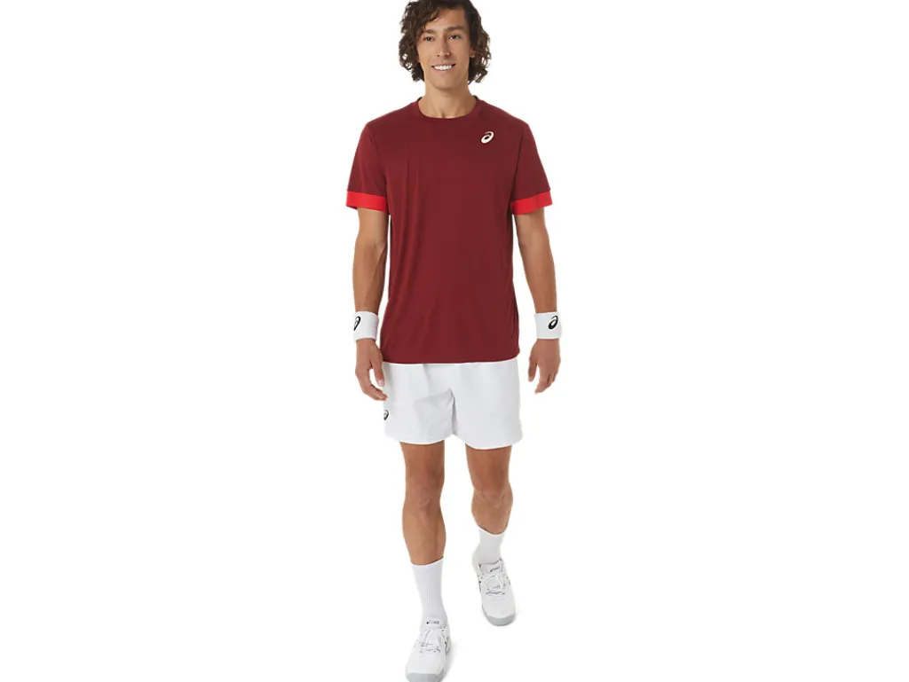 Kleding|Tennis>ASICS COURT SS TOP Beet Juice/Classic Red
