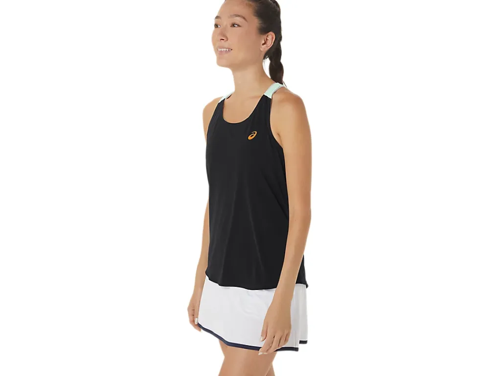 Kleding|Shirts met korte mouwen>ASICS COURT TANK Performance Black/Mint Tint