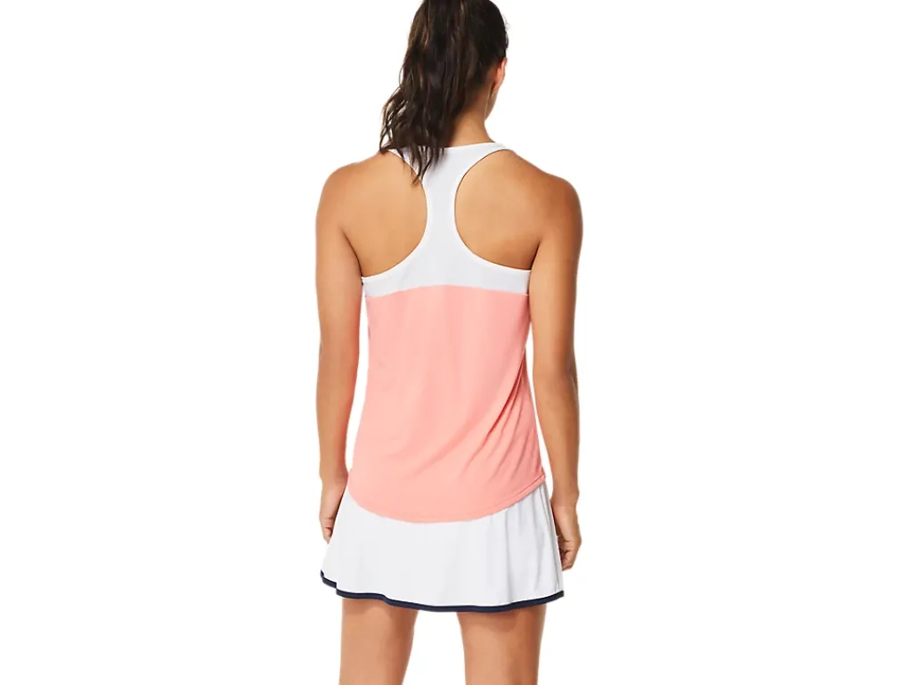 Kleding|Tennis>ASICS COURT TANK Guava/Brilliant White