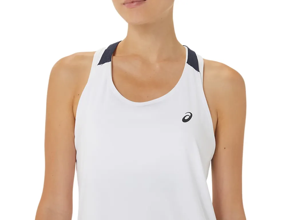 Kleding|Tennis>ASICS COURT TANK Brilliant White/Midnight