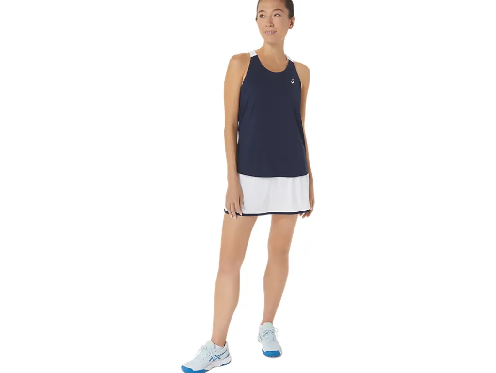 Kleding|Tennis>ASICS COURT TANK Midnight/Brilliant White