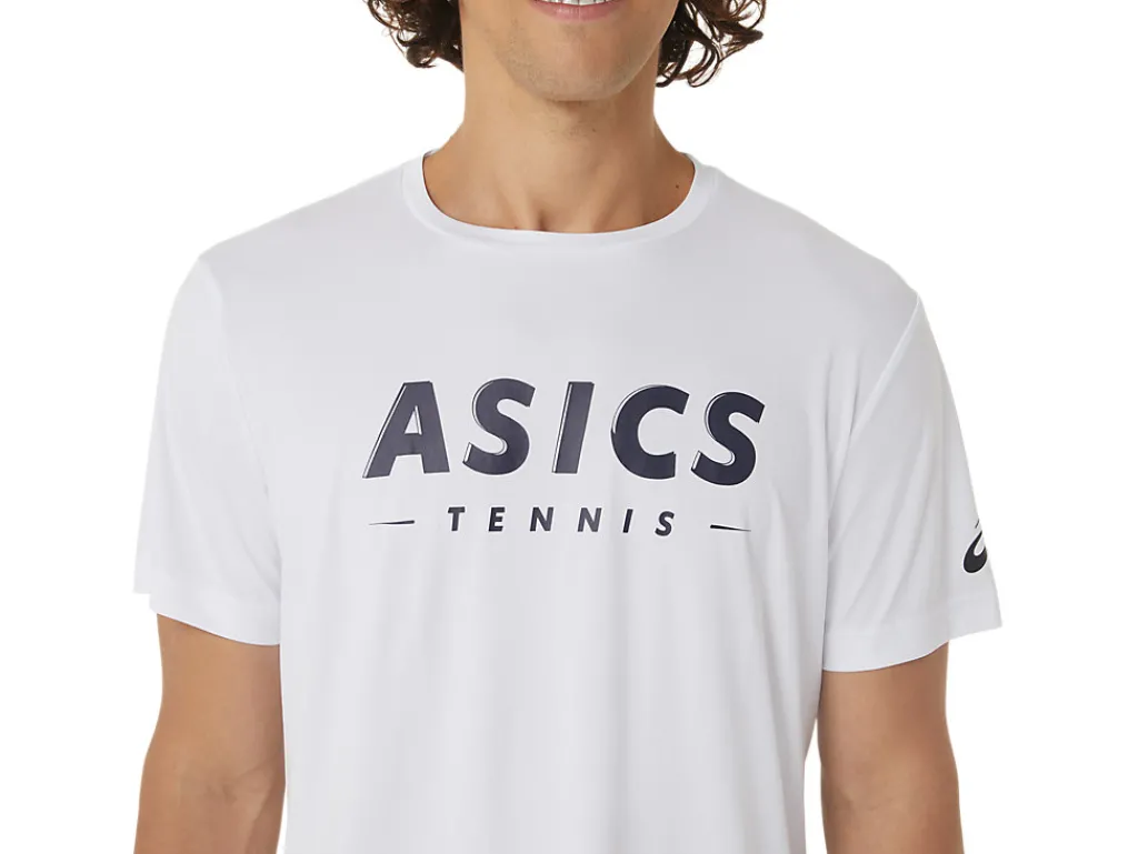 Kleding|Tennis>ASICS COURT TENNIS GRAPHIC TEE Brilliant White