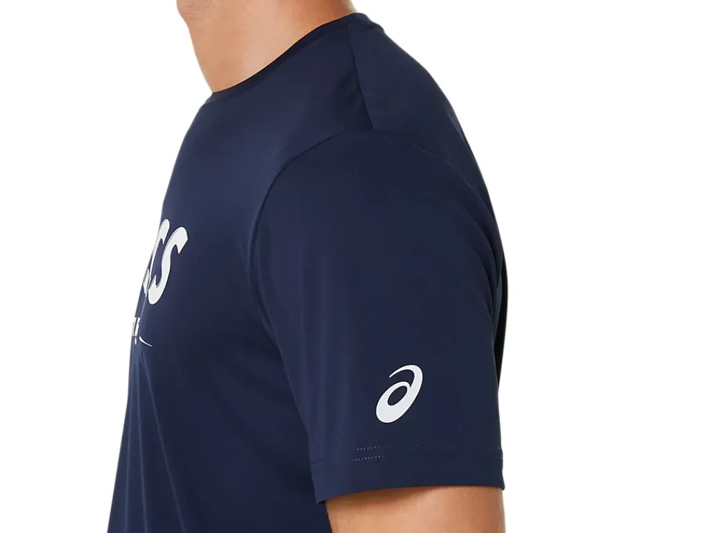 Kleding|Tennis>ASICS COURT TENNIS GRAPHIC TEE Midnight
