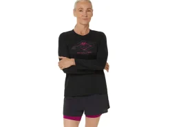 Kleding|Trail running>ASICS FUJITRAIL LOGO LS TOP Performance Black/Blackberry