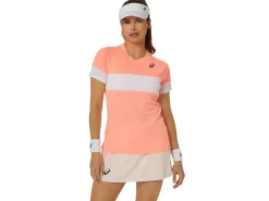 Shirts met korte mouwen|Bovenkleding>ASICS GAME SS TOP Sun Coral