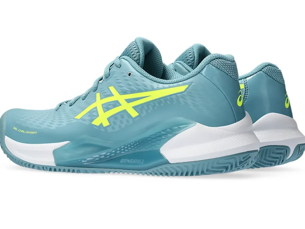 Tennisschoenen|Tennis>ASICS GEL-CHALLENGER 14 CLAY Gris Blue/Safety Yellow