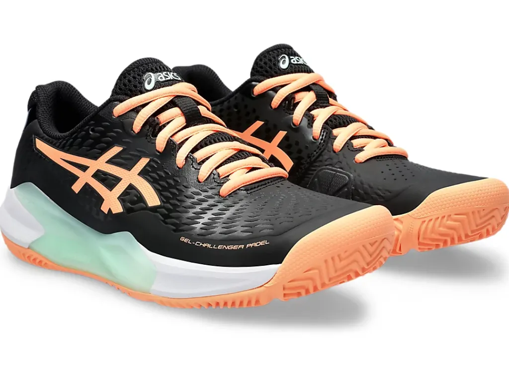 Padel|Padel>ASICS GEL-CHALLENGER 14 PADEL Black/Bright Sunstone