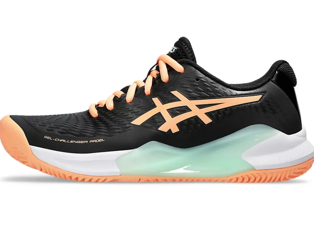 Padel|Padel>ASICS GEL-CHALLENGER 14 PADEL Black/Bright Sunstone