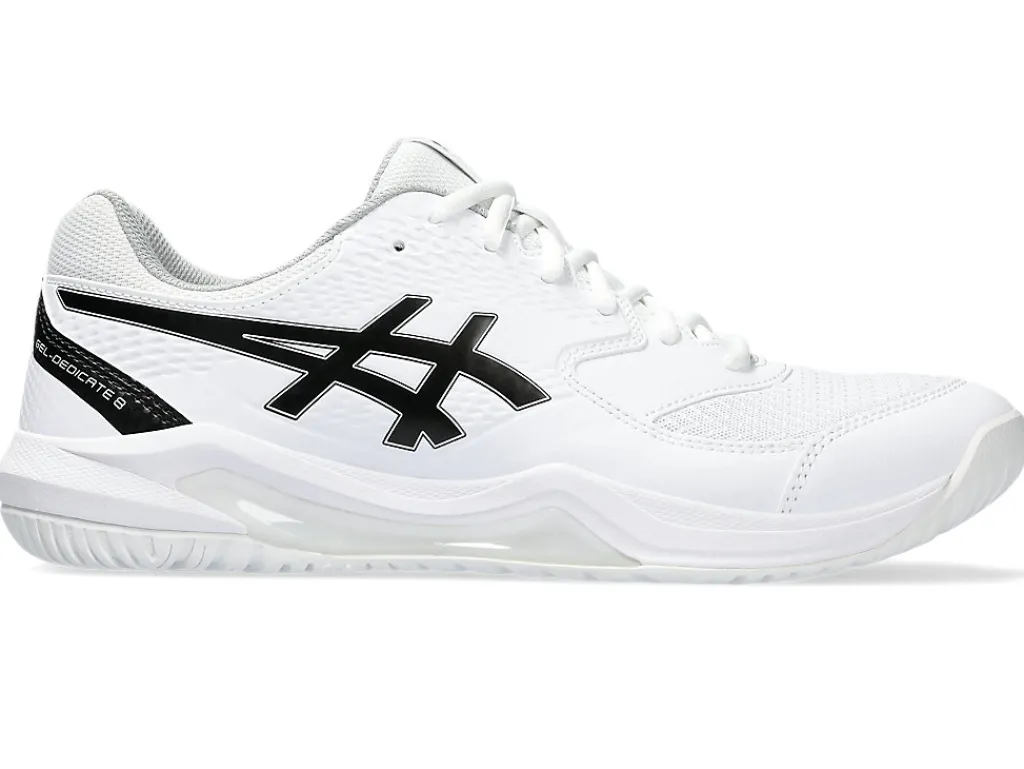 Tennisschoenen|Tennis>ASICS GEL-DEDICATE 8 White/Black