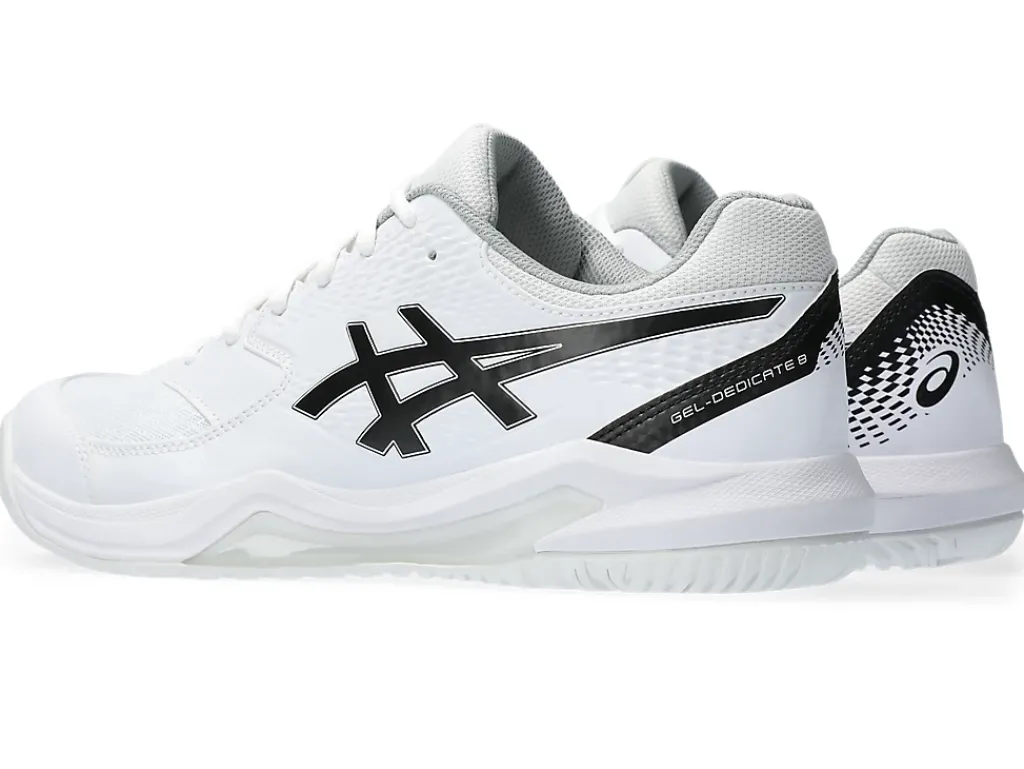 Tennisschoenen|Tennis>ASICS GEL-DEDICATE 8 White/Black