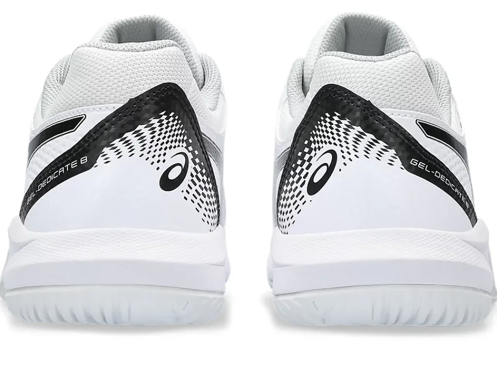 Tennisschoenen|Tennis>ASICS GEL-DEDICATE 8 White/Black