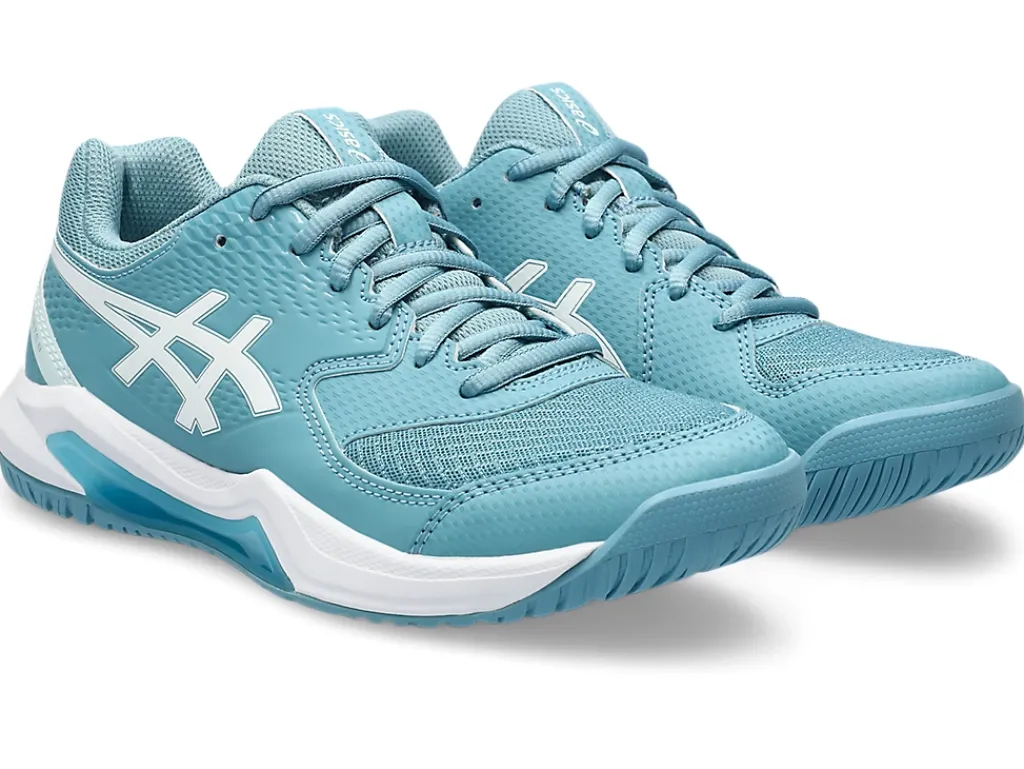 Tennisschoenen|Tennis>ASICS GEL-DEDICATE 8 Gris Blue/White