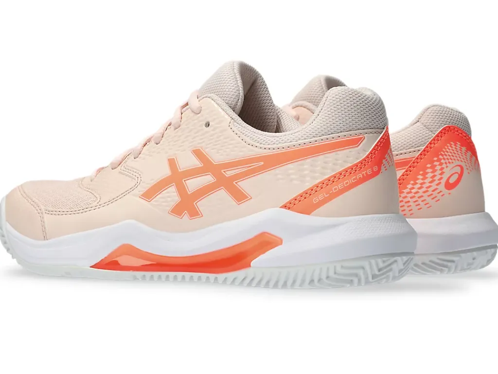 Tennisschoenen|Tennis>ASICS GEL-DEDICATE 8 CLAY Pearl Pink/Sun Coral